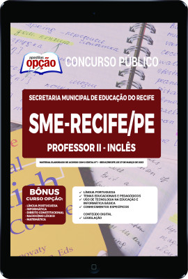Apostila SME Recife - PE em PDF Professor II - Língua Inglesa