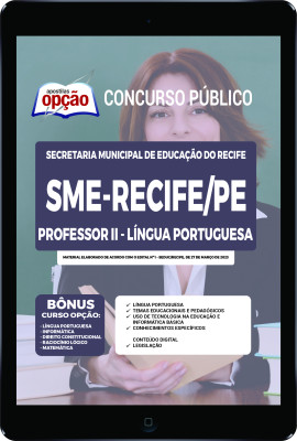 Apostila SME Recife - PE em PDF Professor II - Língua Portuguesa