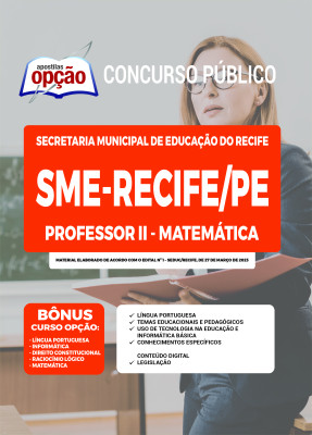 Apostila SME Recife - PE - Professor II - Matemática