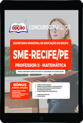 Apostila SME Recife - PE em PDF Professor II - Matemática