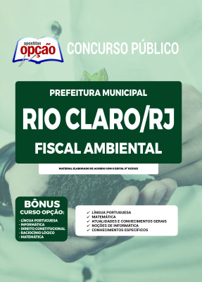 Apostila Prefeitura de Rio Claro - RJ - Fiscal Ambiental