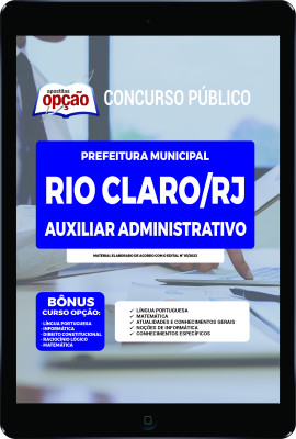 Apostila Prefeitura de Rio Claro - RJ em PDF - Auxiliar Administrativo