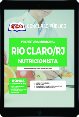 Apostila Prefeitura de Rio Claro - RJ em PDF - Nutricionista