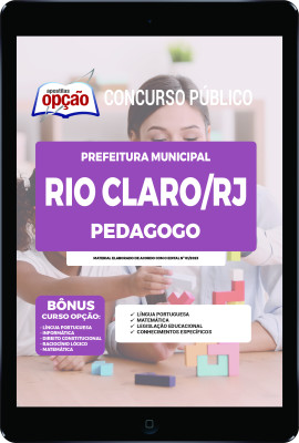 Apostila Prefeitura de Rio Claro - RJ em PDF - Pedagogo