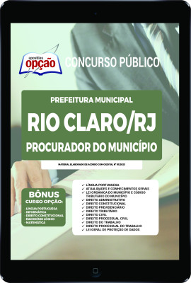 Apostila Prefeitura de Rio Claro - RJ em PDF - Procurador do Município