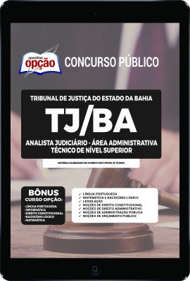 Apostila TJ-BA em PDF - Analista Judiciário - Área Administrativa - Técnico de Nível Superior