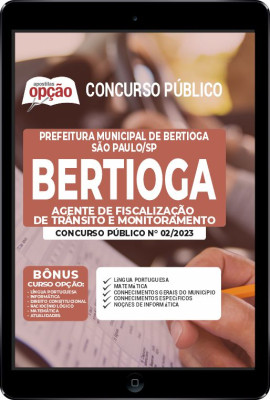 Apostila Prefeitura de Bertioga - SP em PDF - Agente de Fiscalização de Trânsito e Monitoramento