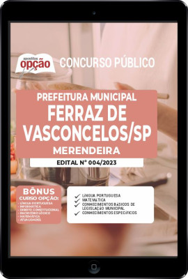 Apostila Prefeitura de Ferraz de Vasconcelos - SP em PDF - Merendeira