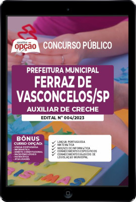 Apostila Prefeitura de Ferraz de Vasconcelos - SP em PDF - Auxiliar de Creche
