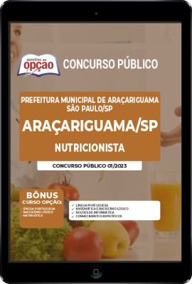 Apostila Prefeitura de Araçariguama - SP em PDF - Nutricionista