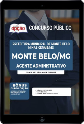 Apostila Prefeitura de Monte Belo - MG em PDF - Agente Administrativo