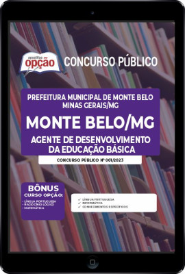 Apostila Prefeitura de Monte Belo - MG em PDF - Agente de Desenvolvimento da Educação Básica