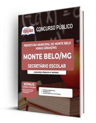 Apostila Prefeitura de Monte Belo - MG - Secretário Escolar
