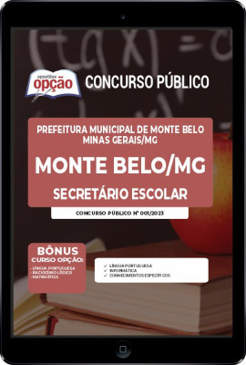 Apostila Prefeitura de Monte Belo - MG em PDF - Secretário Escolar 