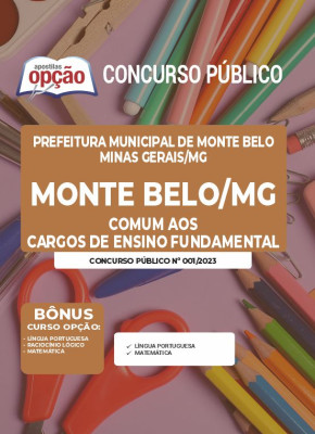 Apostila Prefeitura de Monte Belo - MG - Comum aos Cargos de Ensino Fundamental