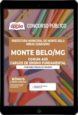 Apostila Prefeitura de Monte Belo - MG em PDF - Comum aos Cargos de Ensino Fundamental