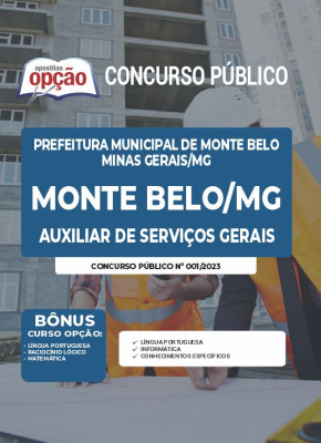 Apostila Prefeitura de Monte Belo - MG - Auxiliar de Serviços Gerais