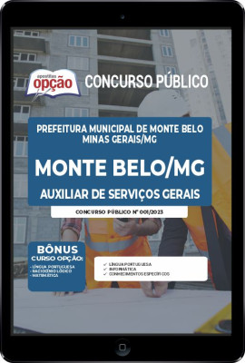 Apostila Prefeitura de Monte Belo - MG em PDF - Auxiliar de Serviços Gerais