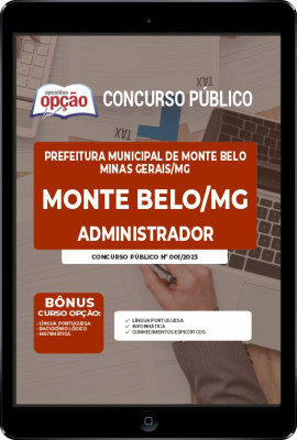 Apostila Prefeitura de Monte Belo - MG em PDF - Administrador