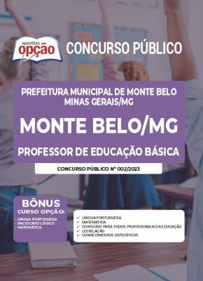 Apostila Prefeitura de Monte Belo - MG - Professor de Educação Básica