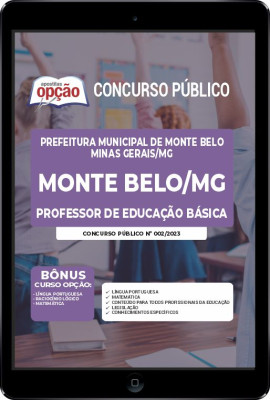 Apostila Prefeitura de Monte Belo - MG em PDF - Professor de Educação Básica
