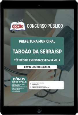 Apostila Prefeitura de Taboão da Serra - SP em PDF - Técnico de Enfermagem da Família