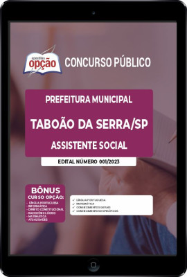 Apostila Prefeitura de Taboão da Serra - SP em PDF - Assistente Social