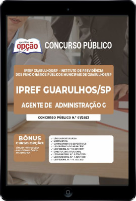 Apostila IPREF Guarulhos - SP em PDF - Agente de Administração G