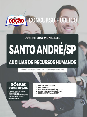 Apostila Prefeitura de Santo André - SP - Auxiliar de Recursos Humanos