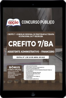 Apostila CREFITO 7 Bahia em PDF - Assistente Administrativo - Financeiro