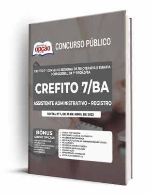 Apostila CREFITO 7 Bahia - Assistente Administrativo - Registro