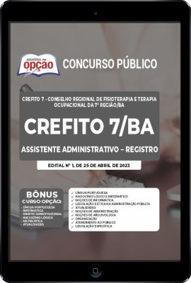 Apostila CREFITO 7 Bahia em PDF - Assistente Administrativo - Registro