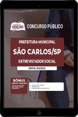 Apostila Prefeitura de São Carlos - SP em PDF - Entrevistador Social