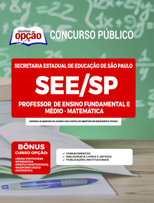 Apostila SEE-SP - Professor de Ensino Fundamental e Médio - Matemática