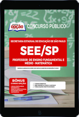 Apostila SEE-SP em PDF - Professor de Ensino Fundamental e Médio - Matemática