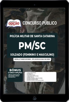 Apostila PM-SC em PDF - Soldado (Feminino e Masculino)