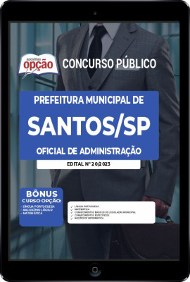 Apostila Prefeitura de Santos - SP em PDF - Oficial de Administração