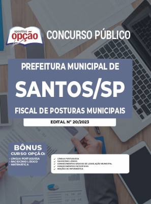 Apostila Prefeitura de Santos - SP - Fiscal de Posturas Municipais