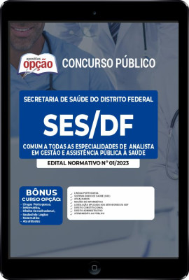 Apostila SES-DF em PDF - Comum a Todas as Especialidades de Analista em Gestão e Assistência Pública à Saúde