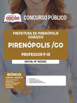 Apostila Prefeitura de Pirenópolis - GO - Professor P-III