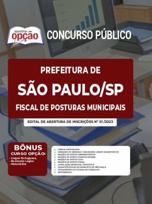 Apostila Prefeitura de São Paulo - SP - Fiscal de Posturas Municipais