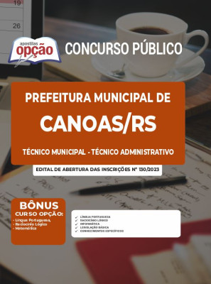 Apostila Prefeitura de Canoas - RS - Técnico Municipal - Técnico Administrativo