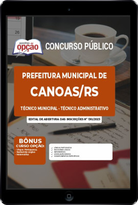 Apostila Prefeitura de Canoas - RS em PDF - Técnico Municipal - Técnico Administrativo