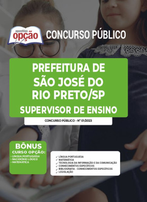 Apostila Prefeitura de São José do Rio Preto - SP - Supervisor de Ensino