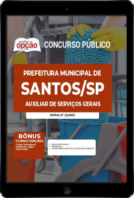 Apostila Prefeitura de Santos - SP em PDF - Auxiliar de Serviços Gerais