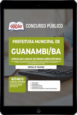 Apostila Prefeitura de Guanambi - BA em PDF - Comum aos Cargos de Ensino Médio/Técnico