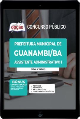 Apostila Prefeitura de Guanambi - BA em PDF - Assistente Administrativo I