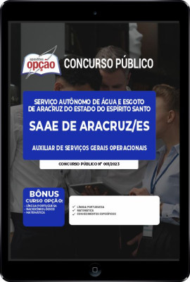 Apostila SAAE de Aracruz-ES em PDF - Auxiliar de Serviços Gerais Operacionais