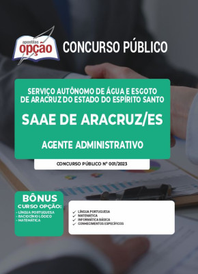 Apostila SAAE de Aracruz-ES - Agente Administrativo