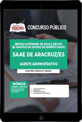 Apostila SAAE de Aracruz-ES em PDF - Agente Administrativo